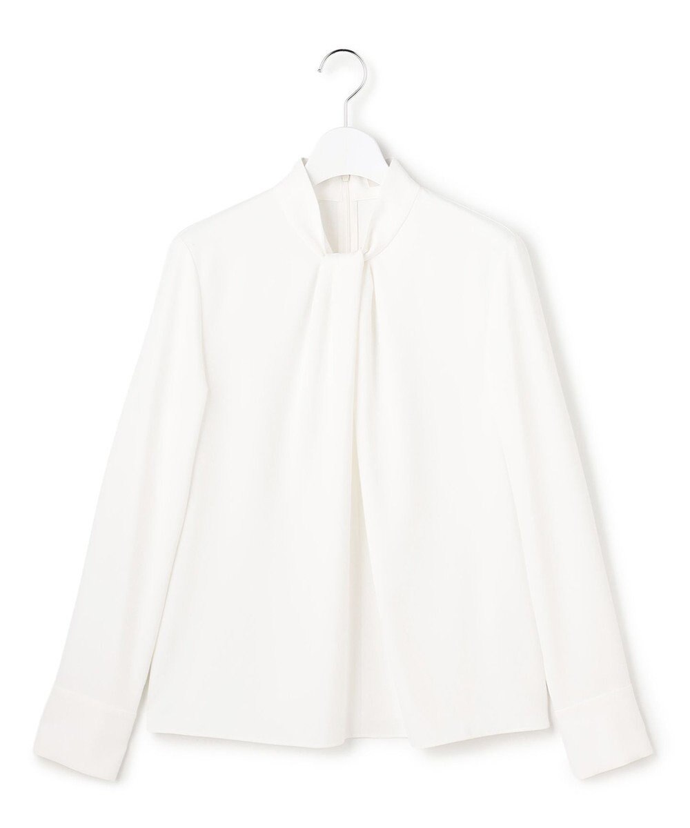 ICB ストレッチジョーゼット ボウタイライク ブラウス 