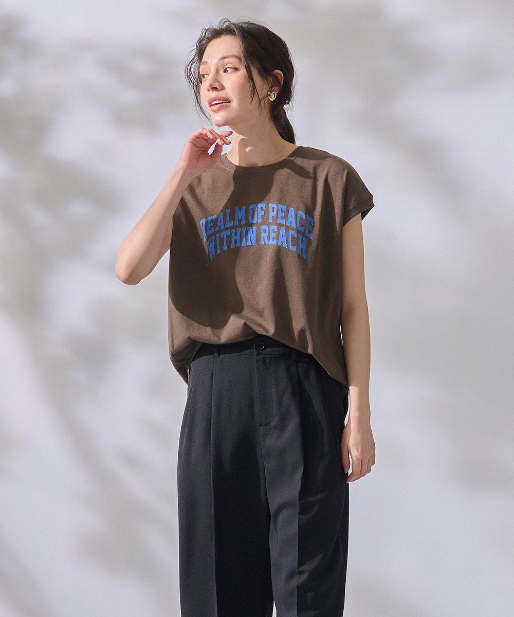 ANY 【接触冷感/UVケア】ノースリーブロゴTシャツ 