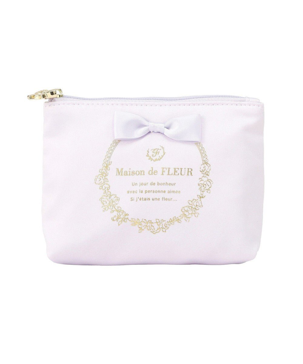 Maison de FLEUR サテンリボンティッシュケース 