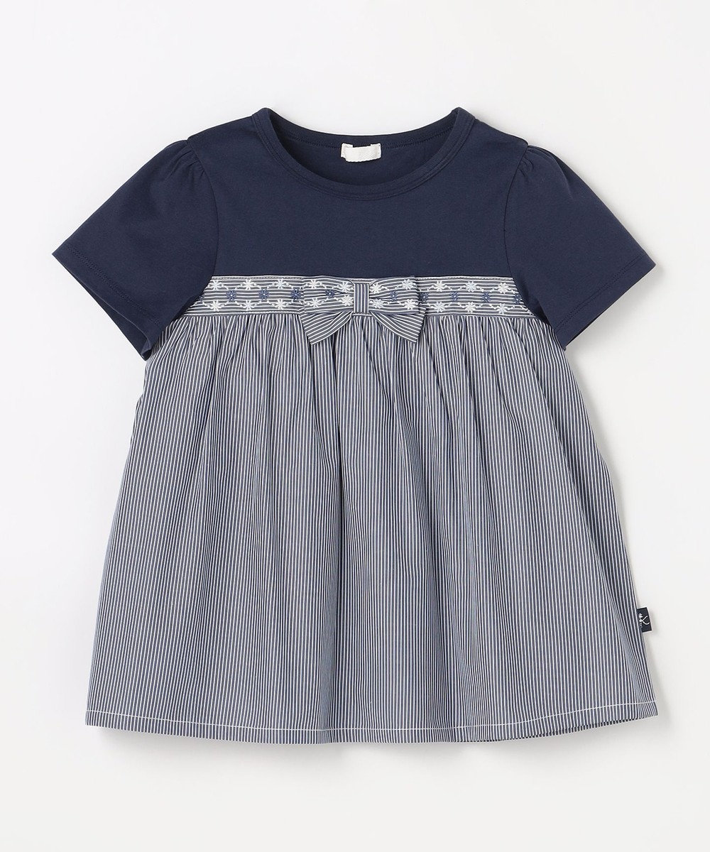 組曲 KIDS  【110-140㎝】 フラワーリボンチュニック 