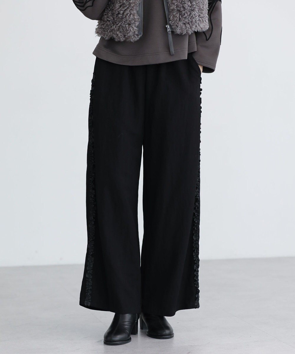 Green Parks ■ESCAR サイドミニフリルワイドパンツ 