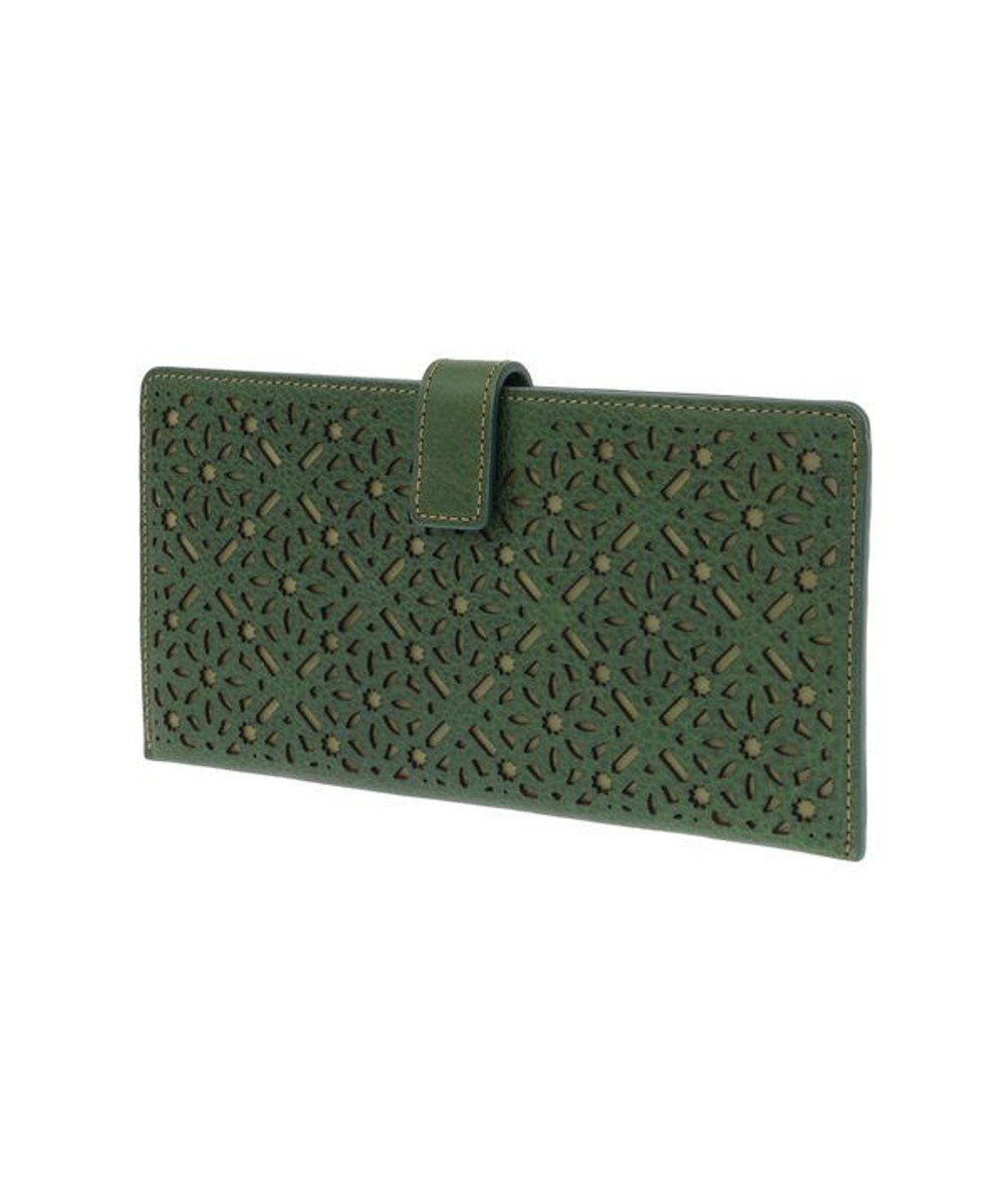 genten ダイヤカットワーク　マチなし長財布 