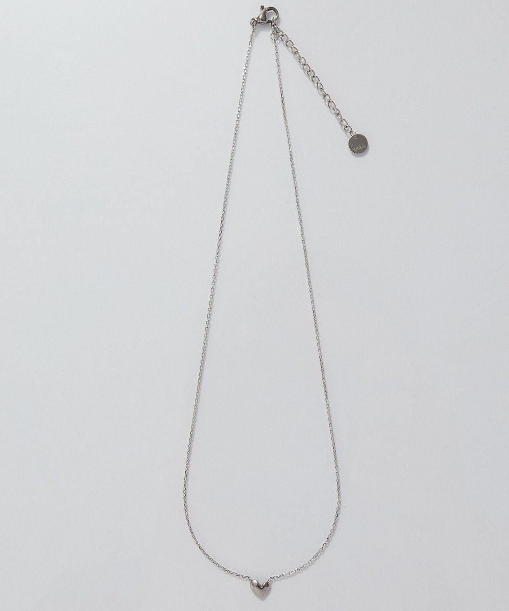 Phoebe <オンワード限定セット>【金属アレルギー対応】スリークハートネックレス×ワンタッチメタルコンビピアス/サージカルステンレス 