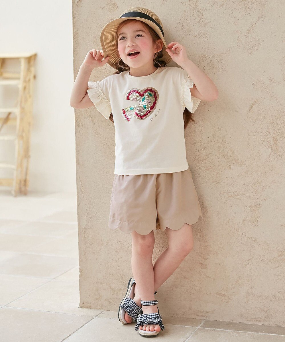 ANY KIDS 接触冷感 ミラクルスパンコール Tシャツ 