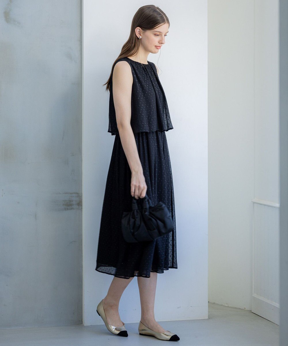 23区 【APPLAUDIR】ドットシアークレープ ドレス 