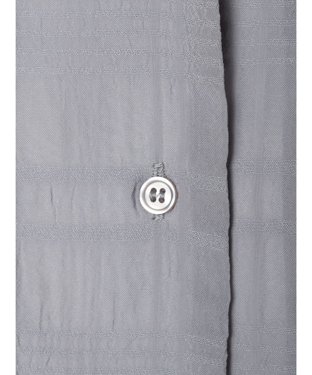 Green Parks シアーチェック開襟ブラウス 