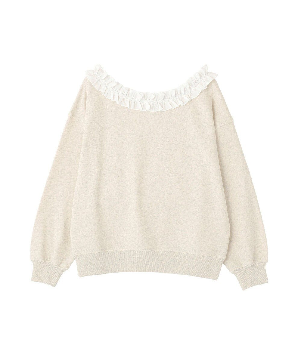 earth music&ecology フリルオフショルウラケスウェット 