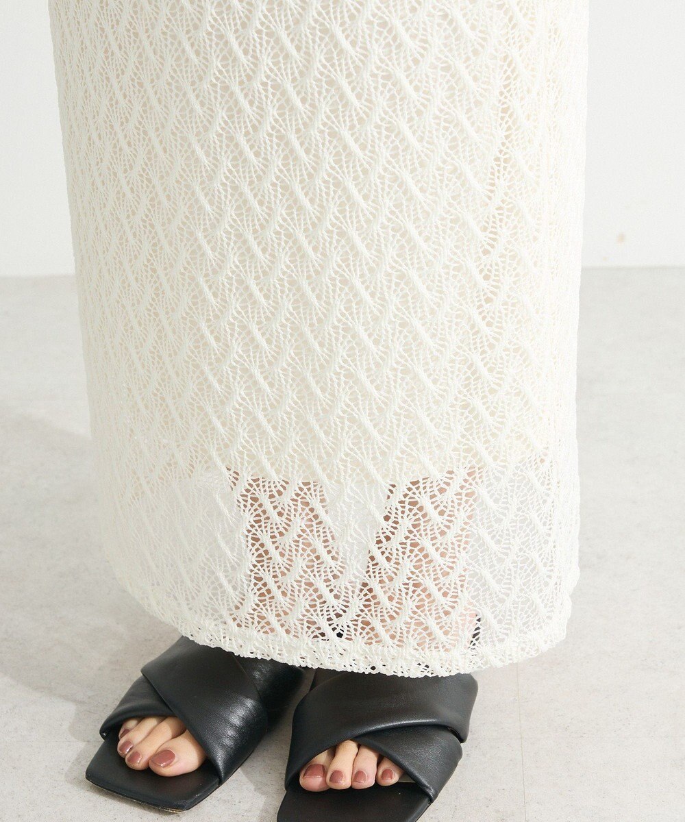 Green Parks ニットレースＩラインスカート 