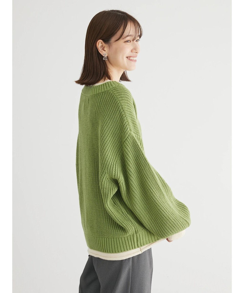 Green Parks ・Ｐｅｔｉｔ　Ｆｌｅｕｒ　レイヤード風ハイショクニット 