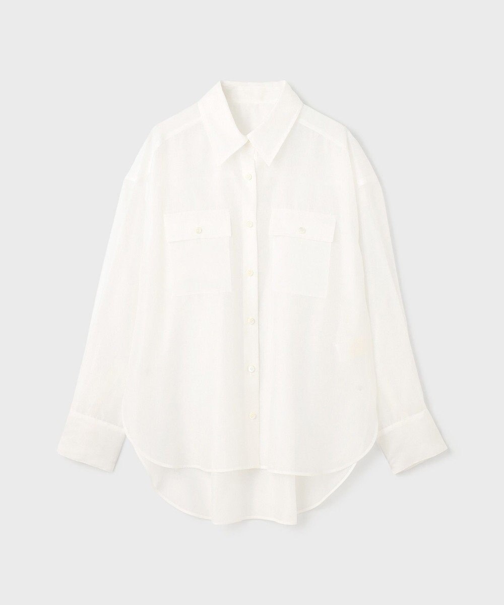 GRACE CONTINENTAL マットシアーシャツ 