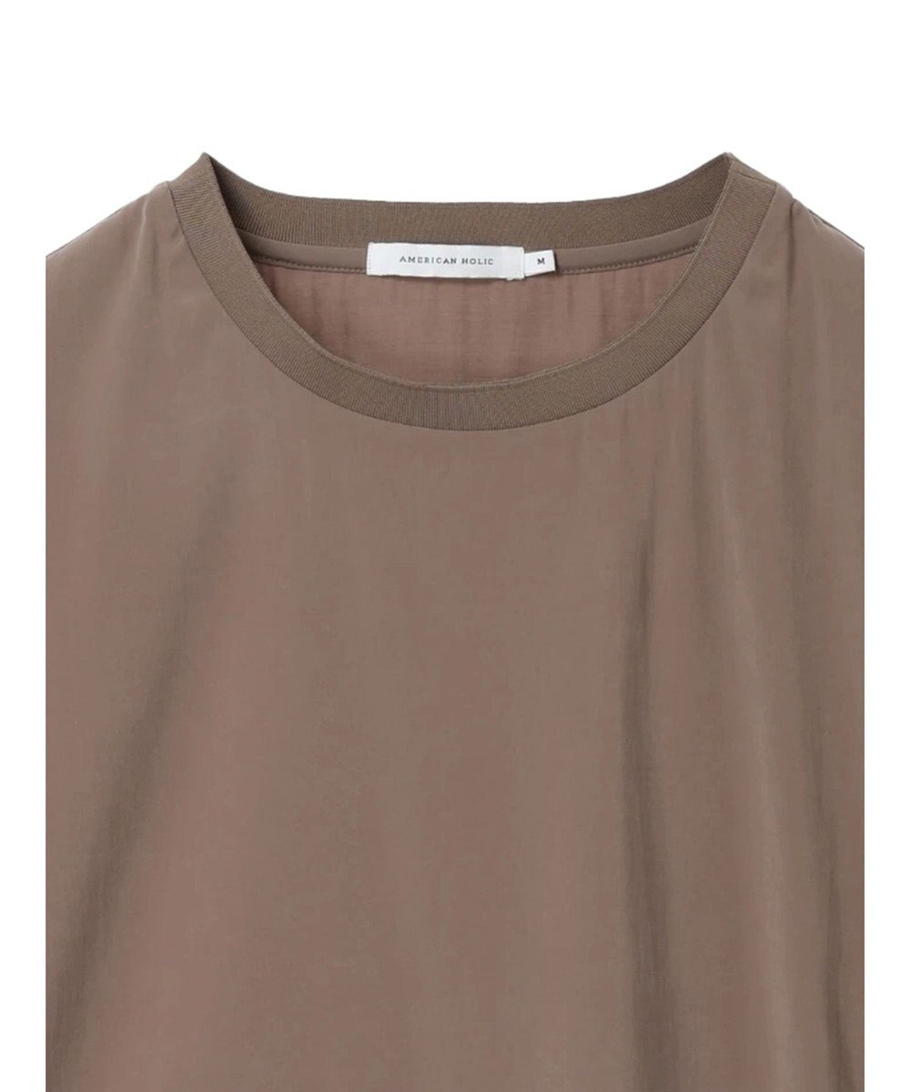 AMERICAN HOLIC 接触冷感　衿リブブラウソー 