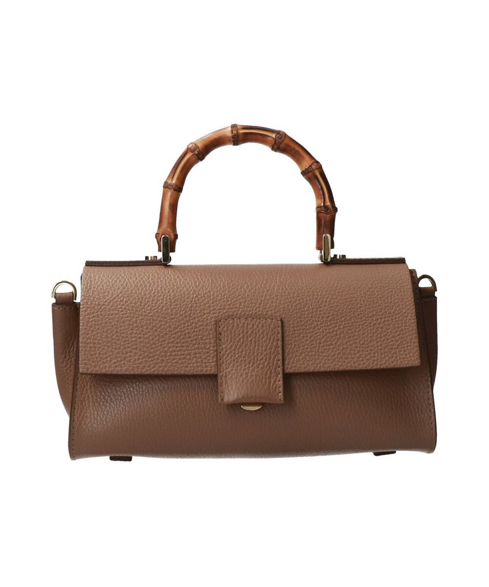 INTER-CHAUSSURES 【LORISTELLA】バンブーハンドルレザーハンドバッグ 