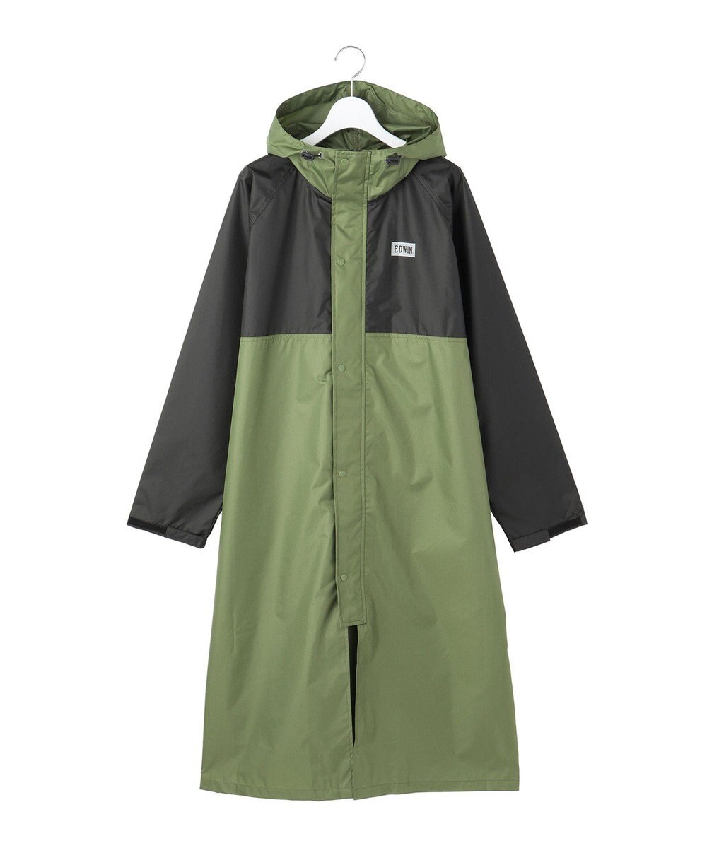 MOONBAT EDWIN(エドウィン) バイカラー  レインロングコート 