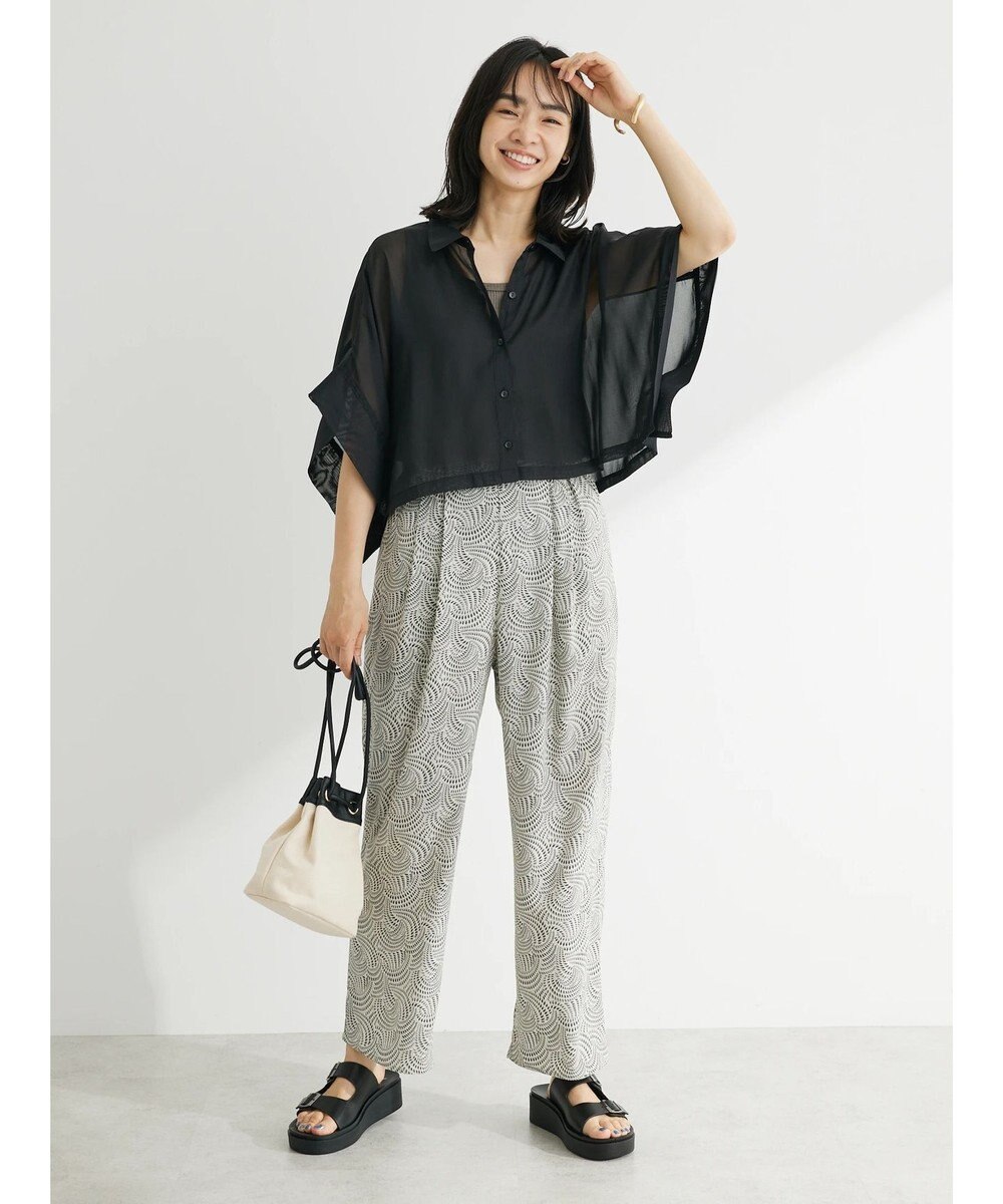 Green Parks ボタニカル柄イージーパンツ 