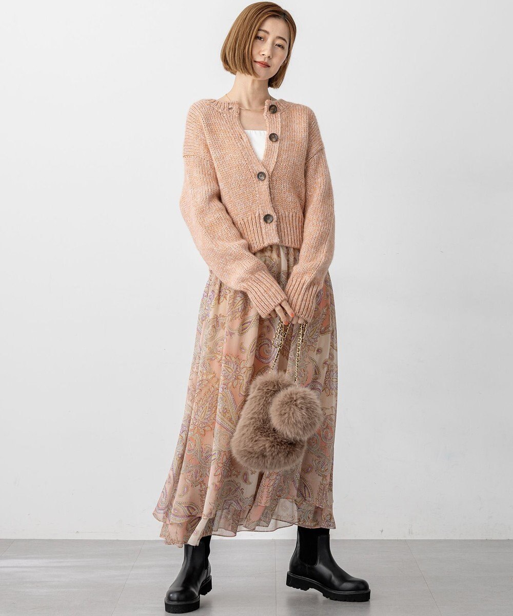 23区 L 【洗える】ベアトップ パッド付き キャミソール 