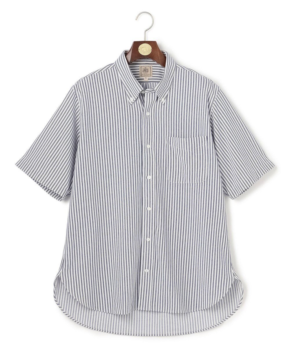 J.PRESS MEN 【KING SIZE】【吸水速乾 / 抗菌防臭 / 遮熱 / 防シワ】【J.PRESS OXFORD JERSEY】カノコインレイ半袖 シャツ / B.D. 