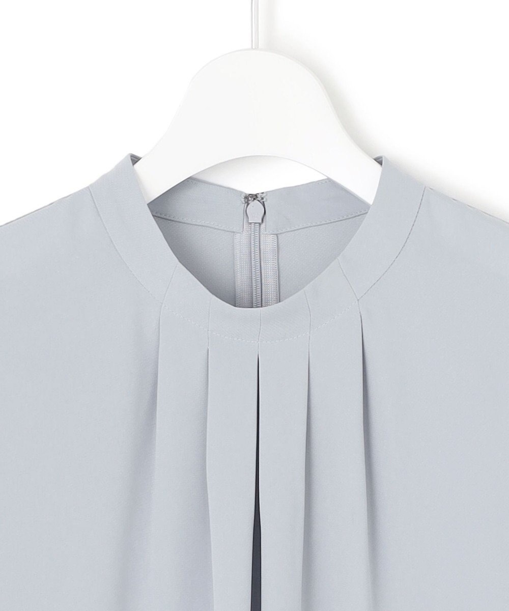 ICB L 【接触冷感・UVケア・速乾・洗える】BackSatinAmunzen ハイネックブラウス 