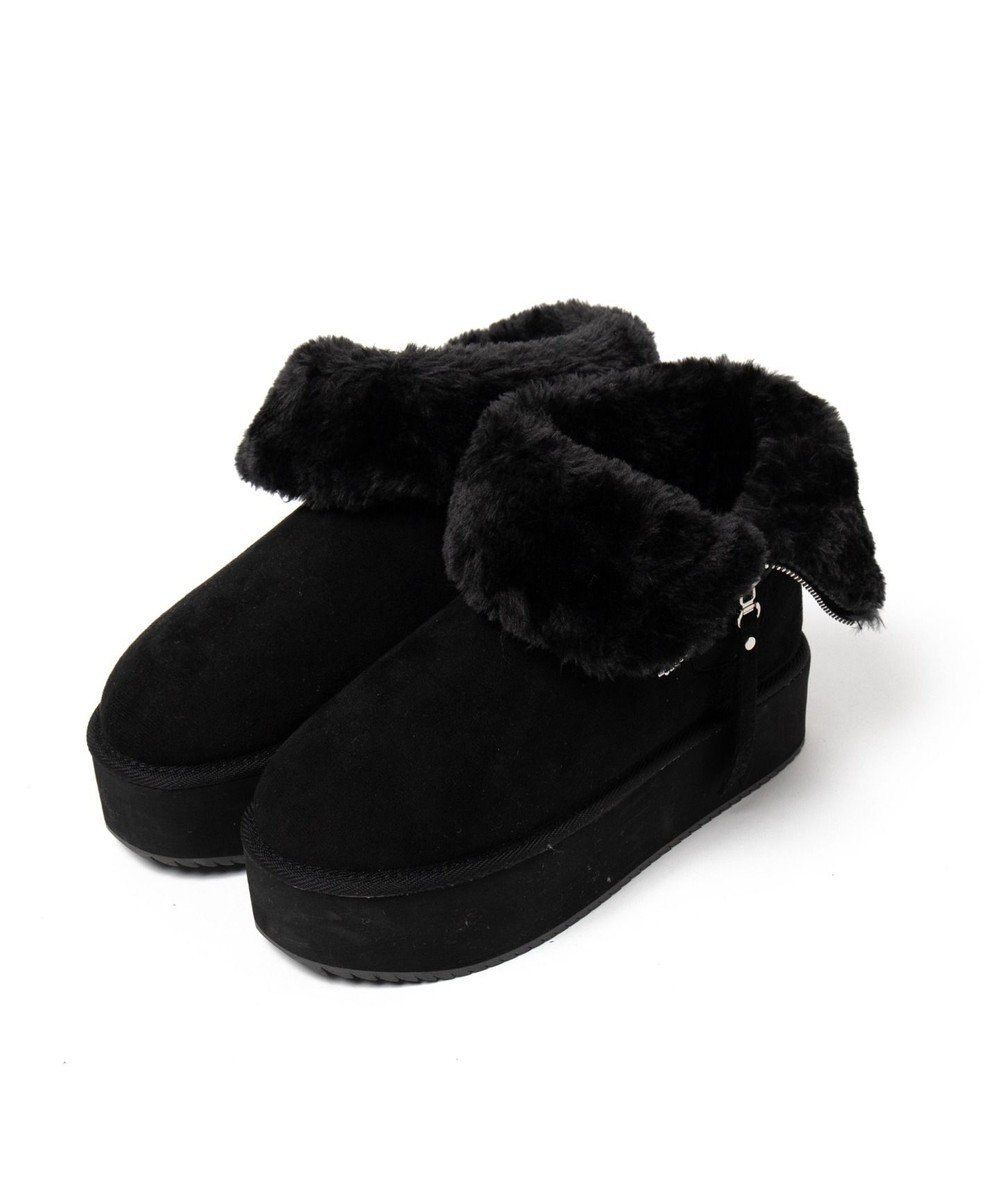 WEGO 【暖かい】折り返し厚底Fムートンブーツ 