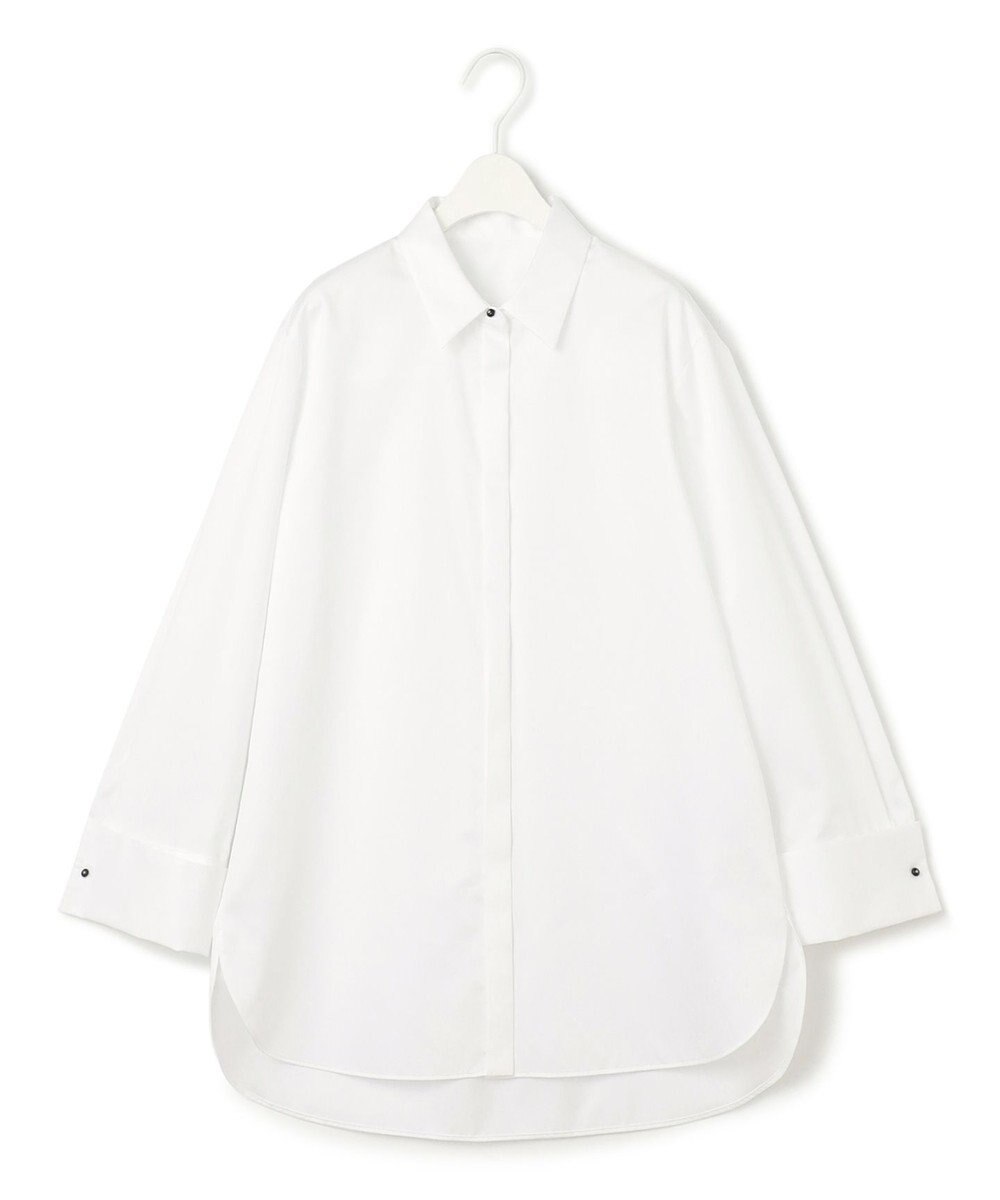 ICB 【洗える】 コットンサテンシャーティング シャツ 