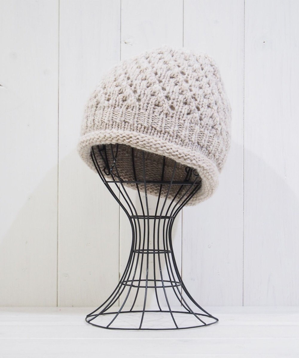 石田製帽 【防寒対策・日本製】ウールロールアップ ニット帽 