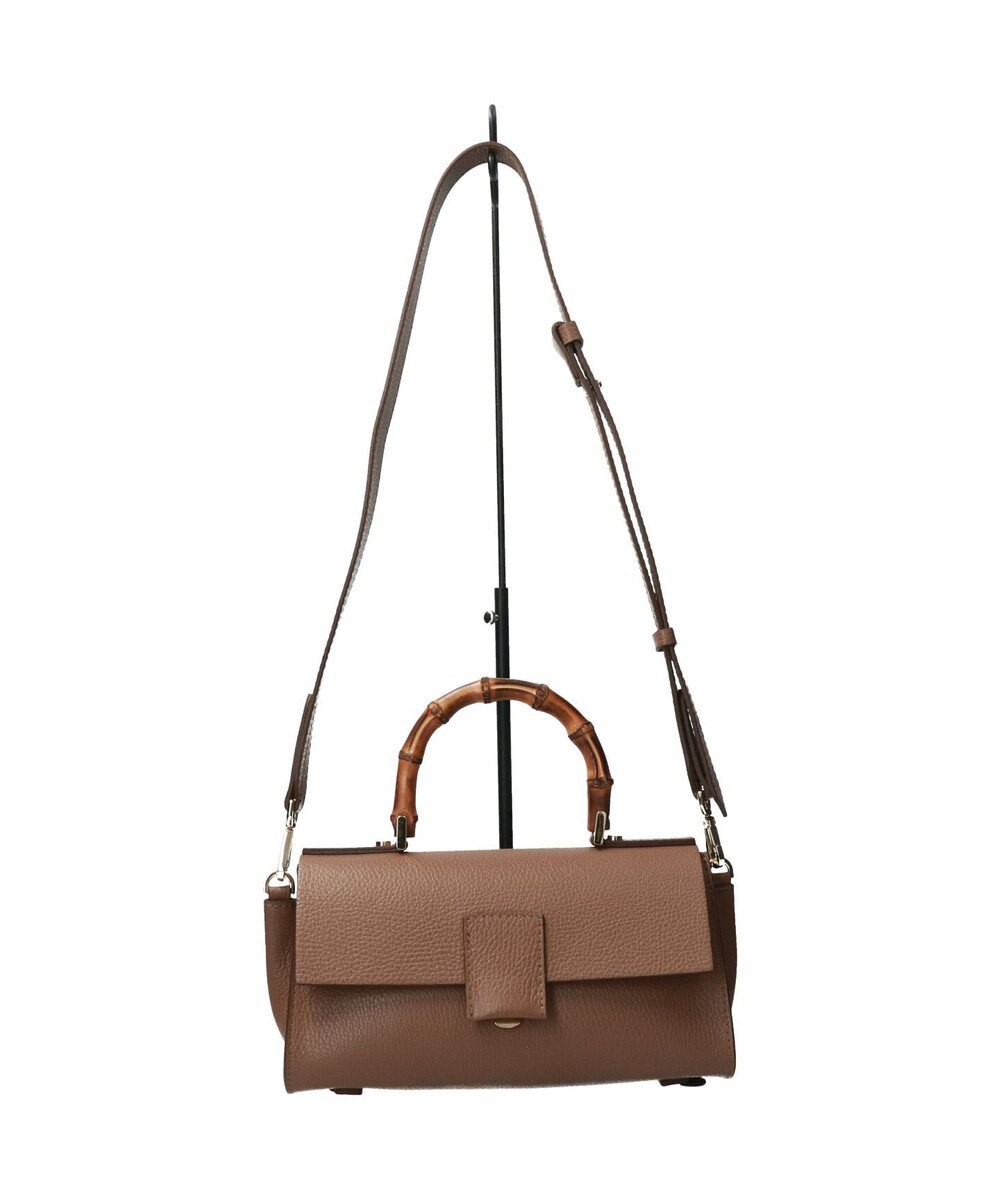 INTER-CHAUSSURES 【LORISTELLA】バンブーハンドルレザーハンドバッグ 