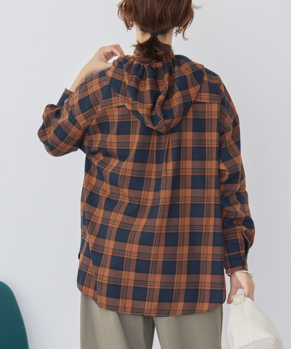 AMERICAN HOLIC チェックフードシャツ 