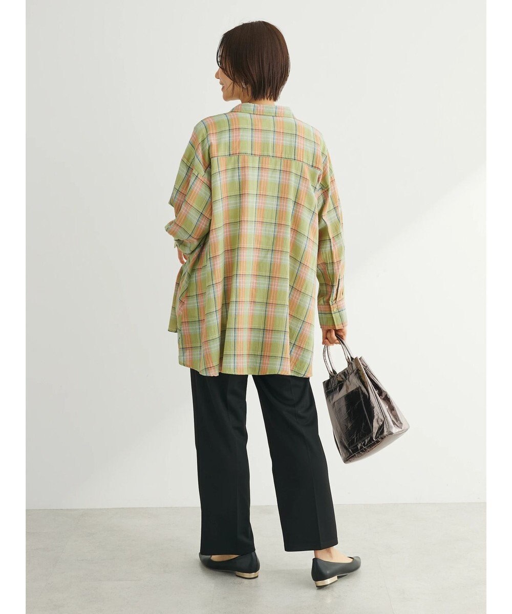 Green Parks チェック柄シャツチュニック 