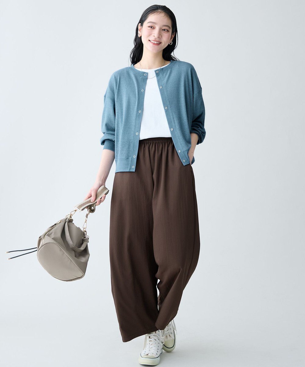 ANY シアーワッフルカーディガン 