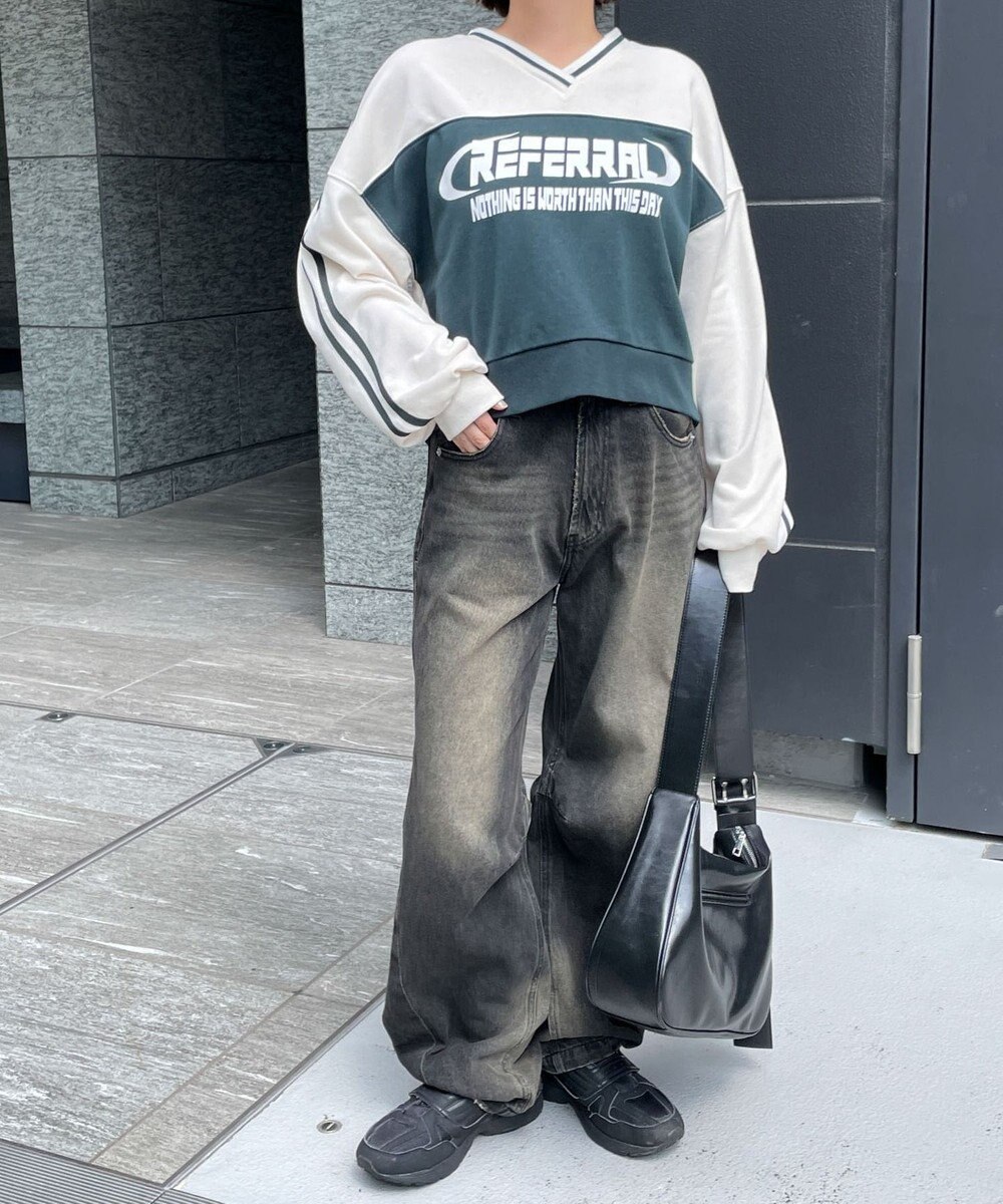 WEGO 切り替えショートスウェット 