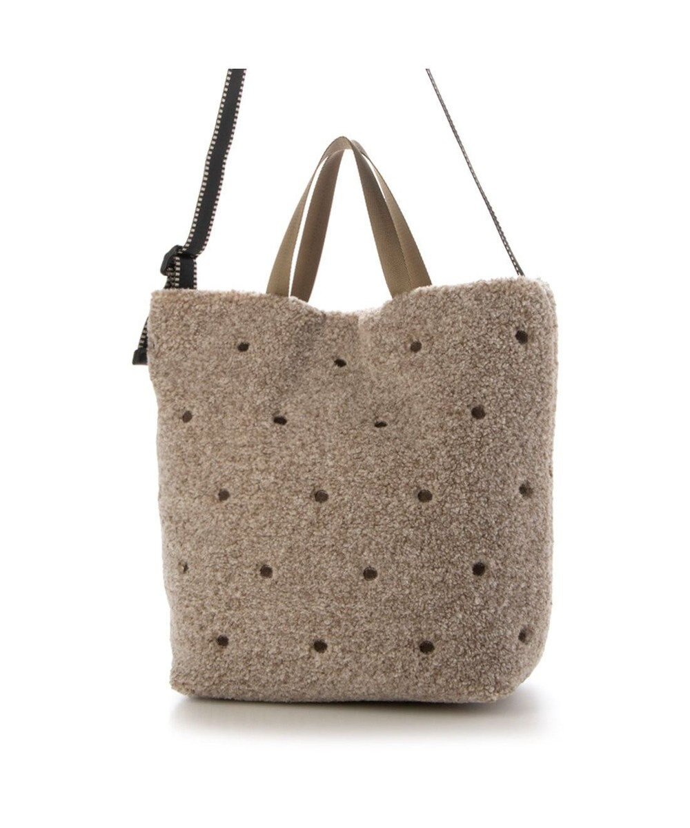 UNBILLION カシュカシュ cachecache / ミックスカラーボアドット2wayトート 