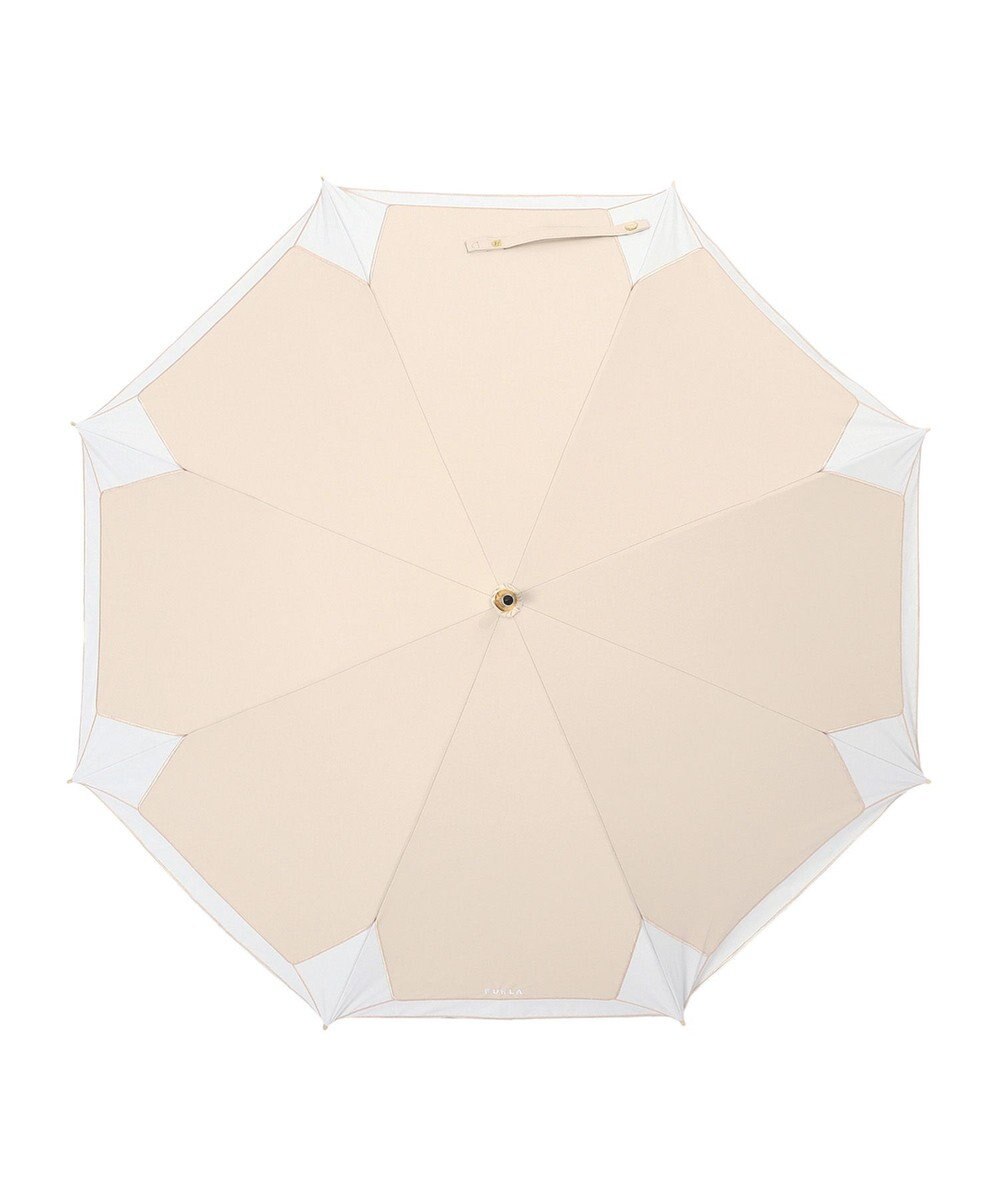 MOONBAT 【フルラ （FURLA）】晴雨兼用日傘 長傘 バイカラーロゴ刺繍 一級遮光 UV 