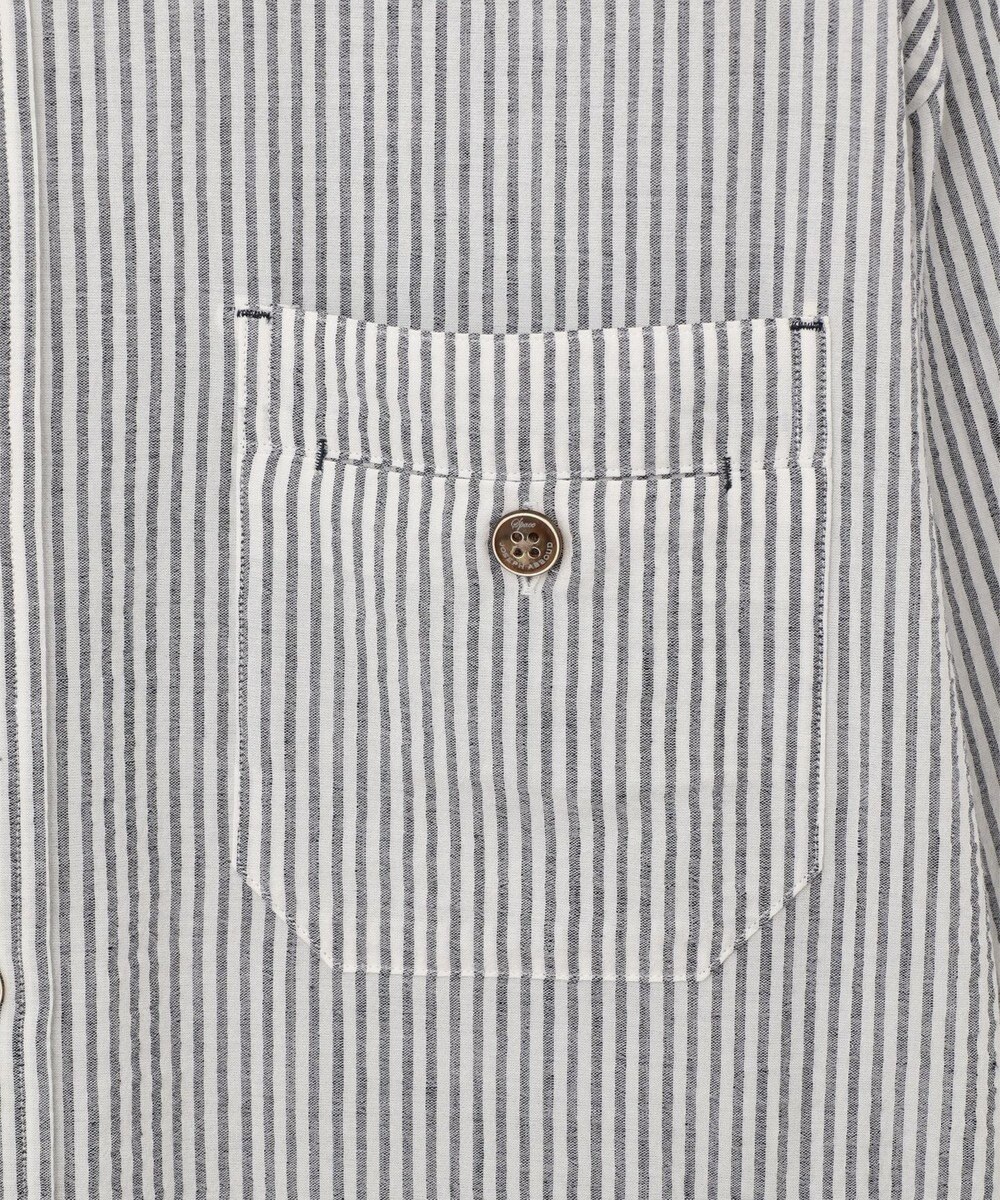 JOSEPH ABBOUD MOUNTAIN 【SPACE／UNISEX】オーガニックコットンリネンドライサッカー シャツ 