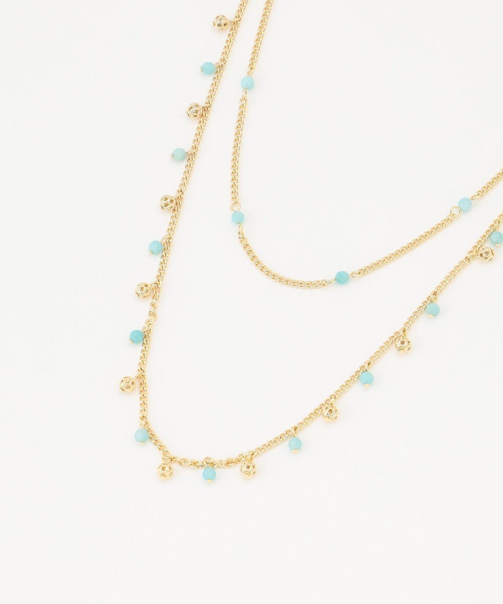 自由区 【カタログ掲載】ストーンミックスフリンジ2WAY ネックレス 