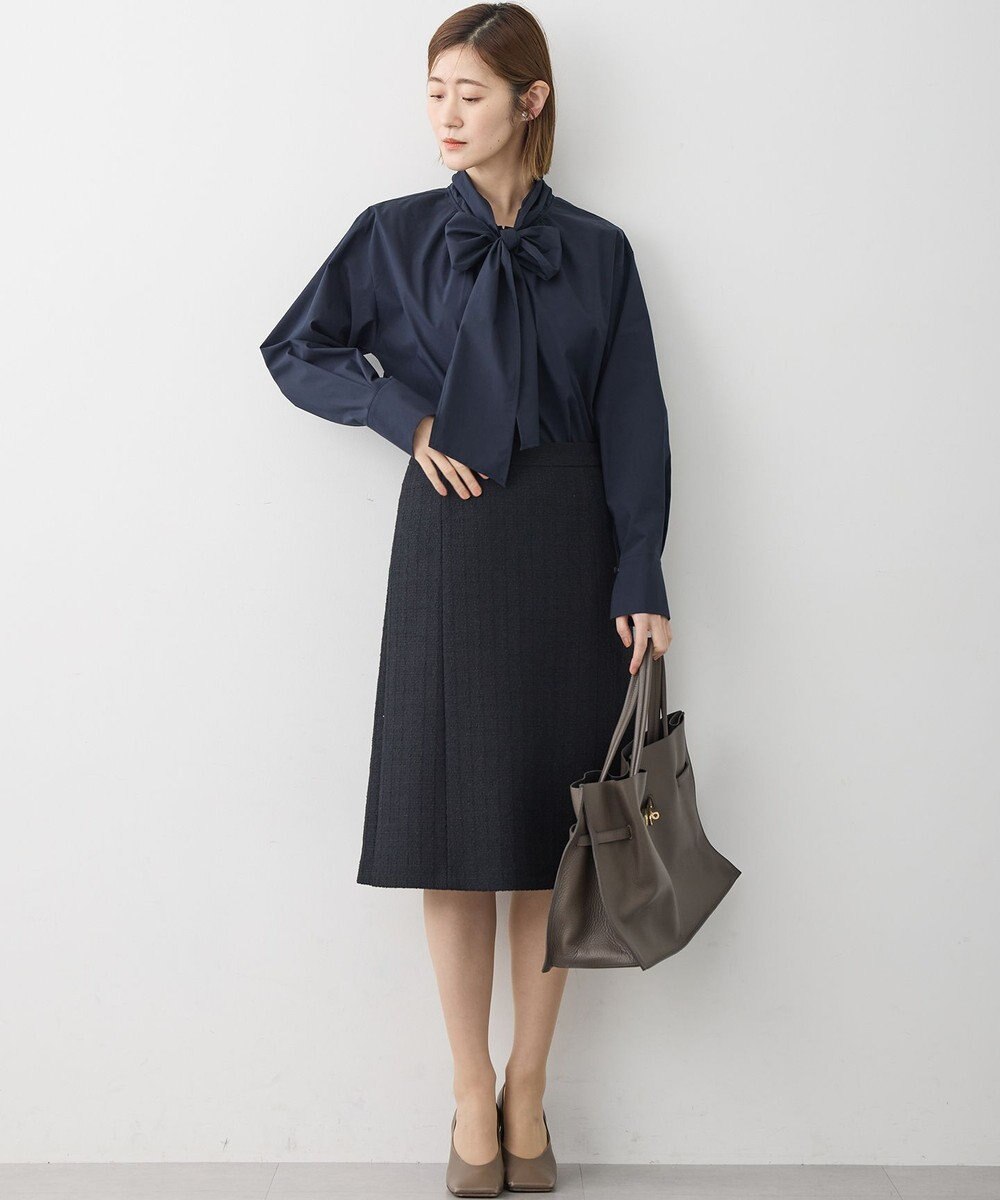 23区 L 【滝沢眞規子さん着用/Oggi掲載】ストレッチライトタイプライター 2WAY ボウタイブラウス 