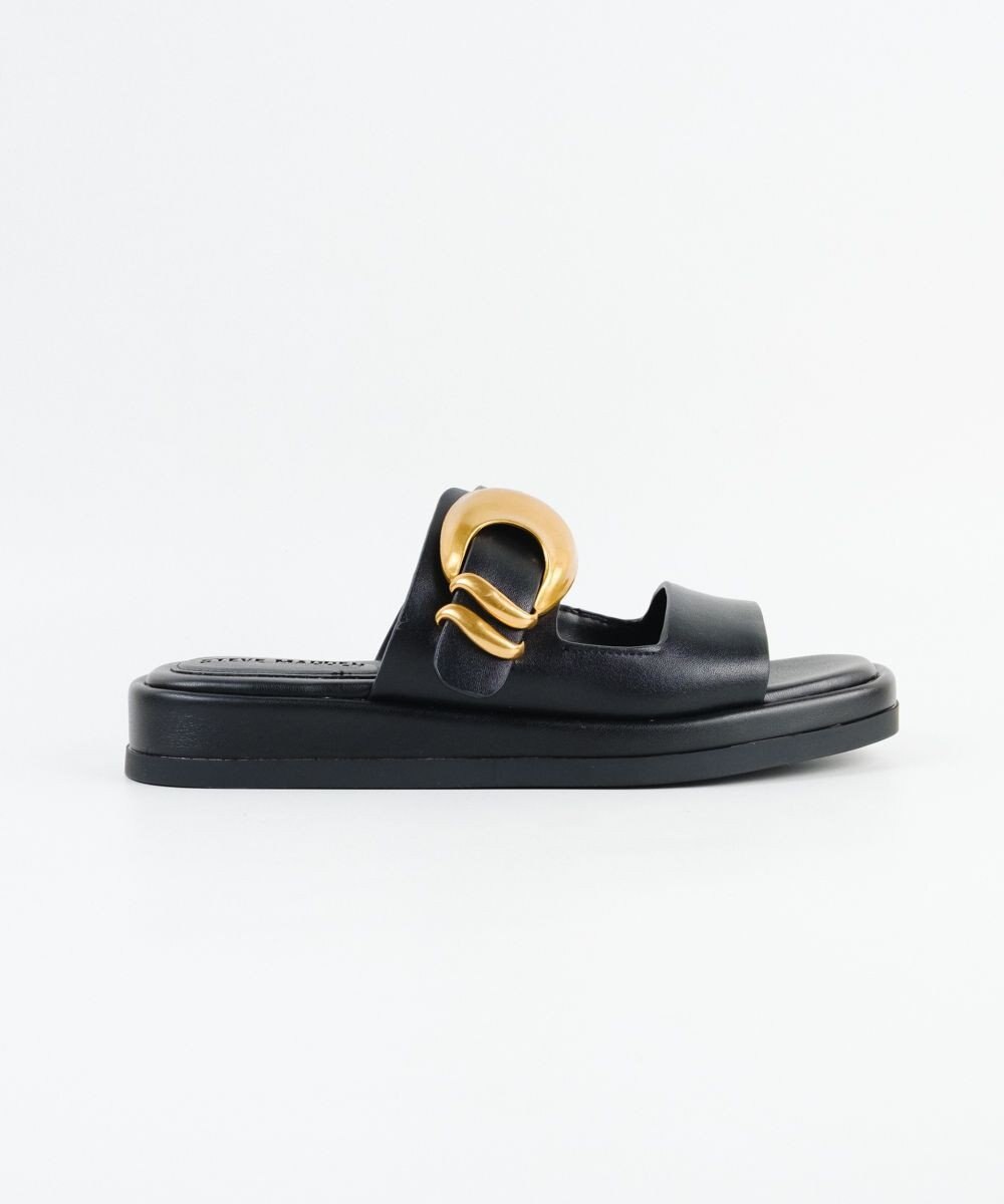 STEVE MADDEN BAY-RIDGE ビッグバックルフラットサンダル 
