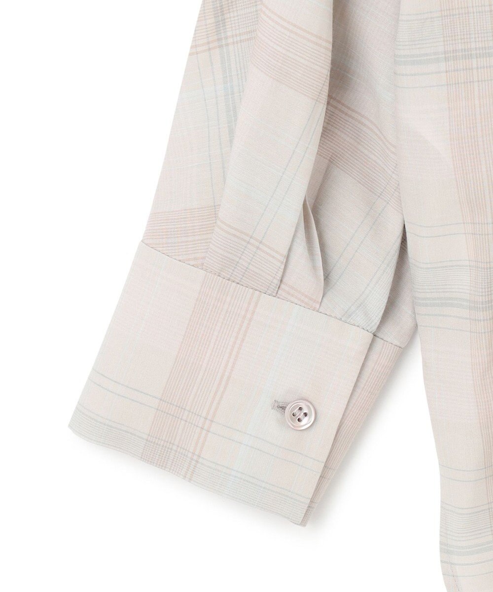 ICB 【洗える】シアーチェック シャツ 