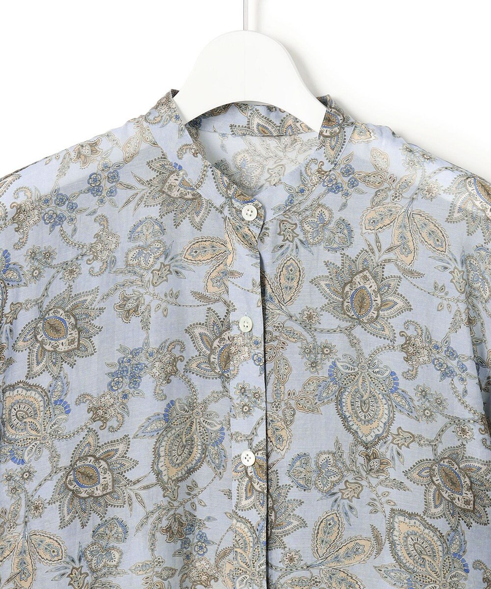 23区 【先行予約】Ericaキャラコ  ペイズリープリント シャツワンピース 