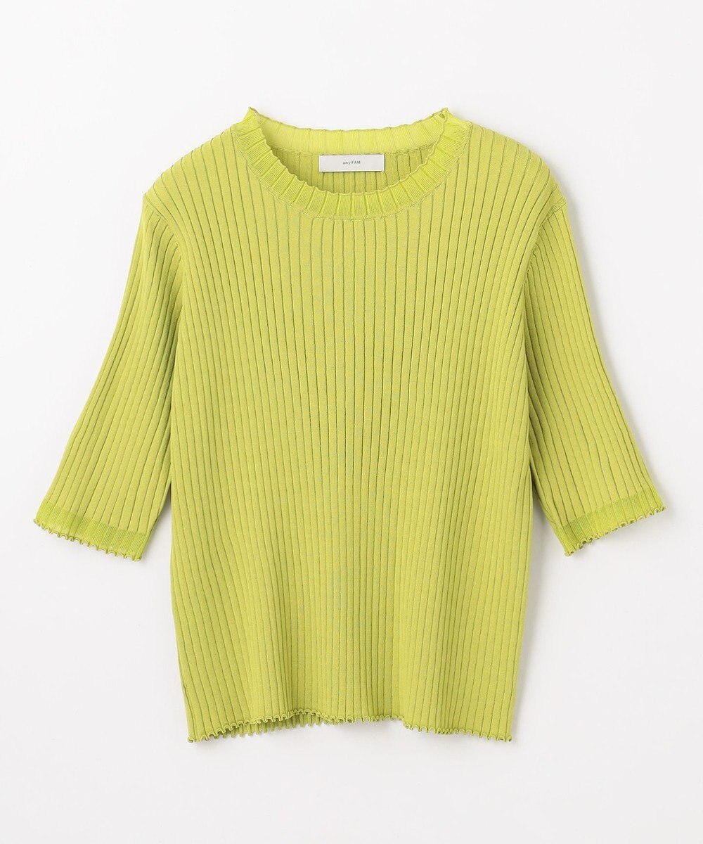 ANY L ポイントシアーリブニット 