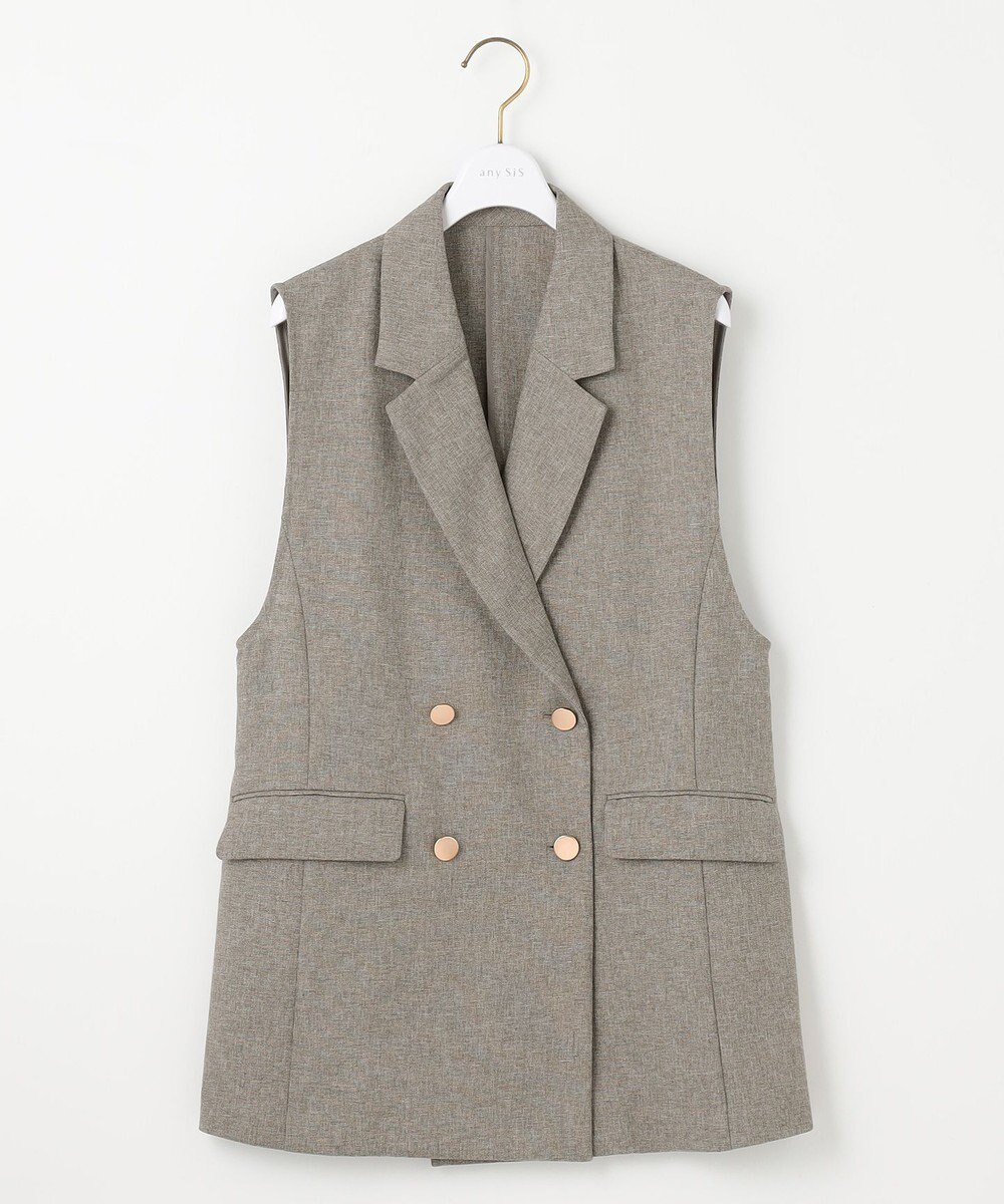 ANY SIS 【洗える】ツイード ジレ 