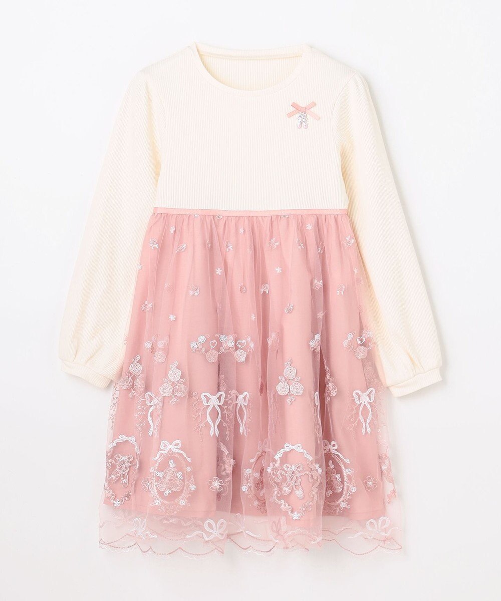 ANY KIDS バレエ刺繍チュールワンピース 