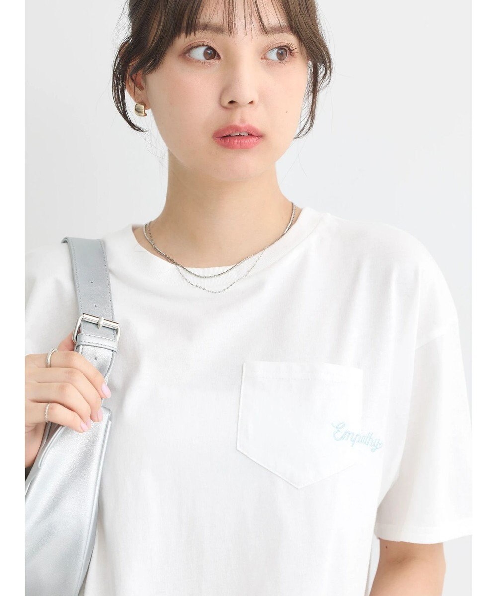 earth music&ecology ポケット刺繍Ｔシャツ 