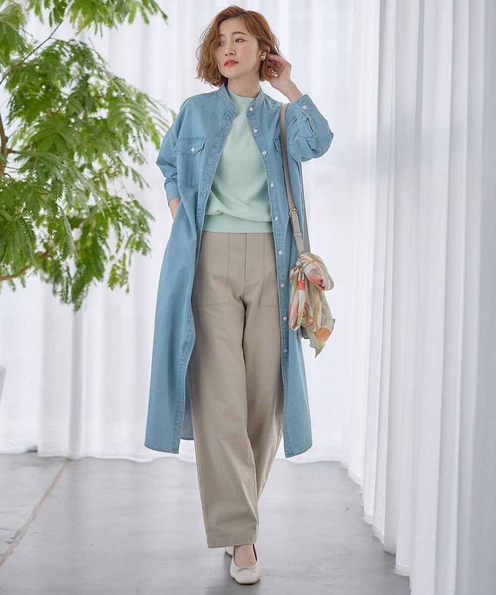 23区 【Oggi4月号掲載/洗える】23区DENIM ライトダンガリー シャツワンピース 