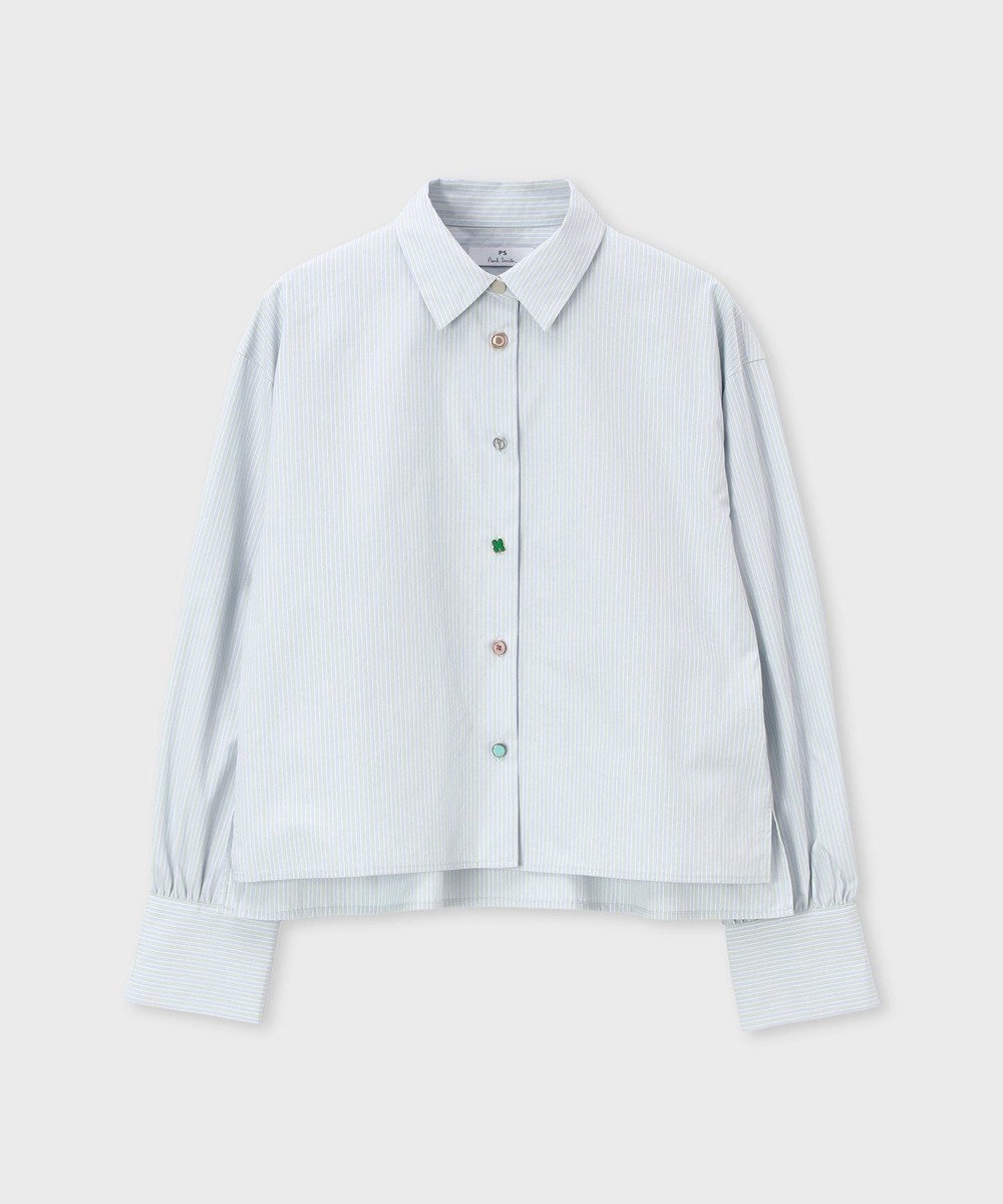 Paul Smith ラッキーチャームボタン ストライプ シャツ 