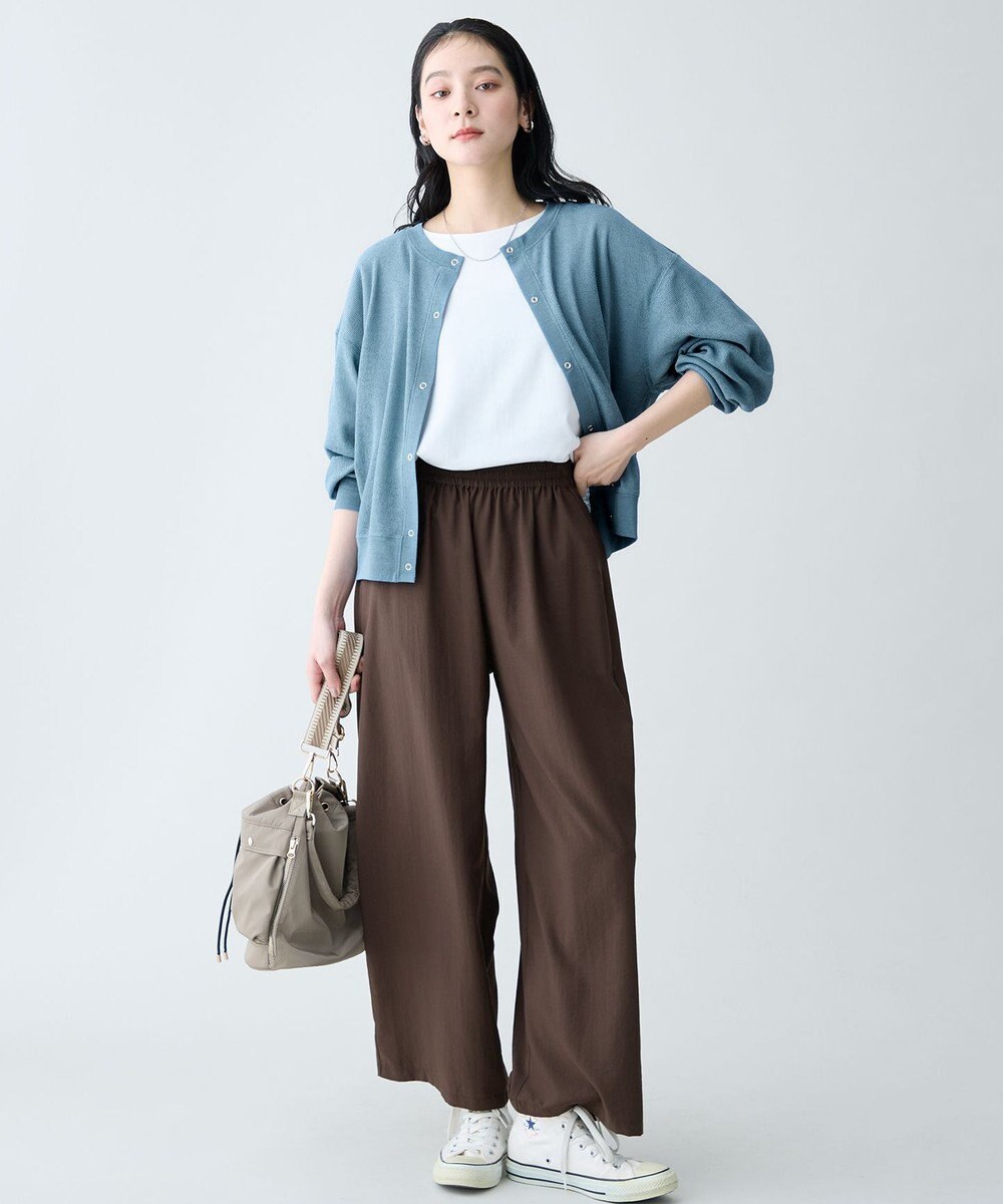 ANY シアーワッフルカーディガン 