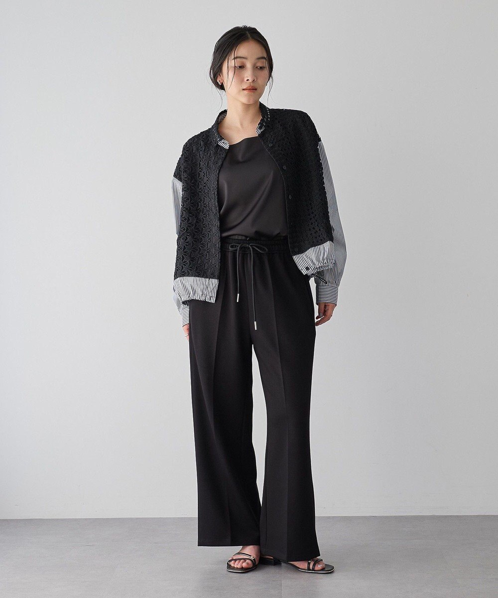 YECCA VECCA ボートネックサテンキャミ 