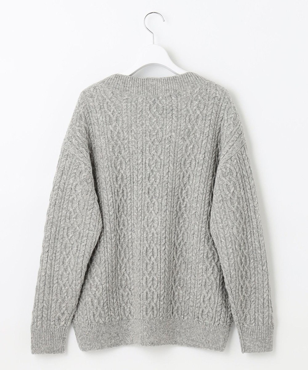 自由区 アランパターン Vネックニット 