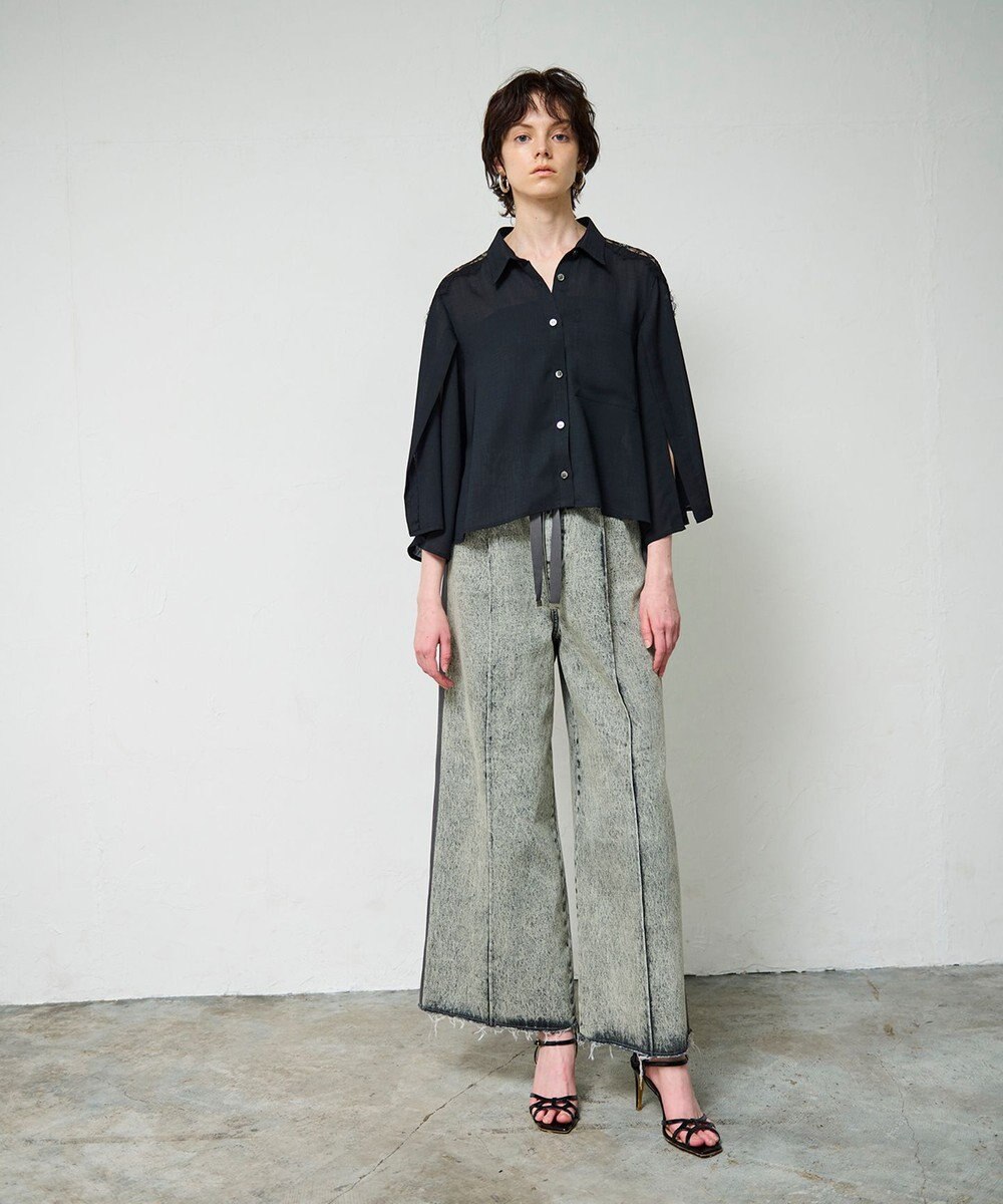 GRACE CONTINENTAL シアーポンチョシャツ 