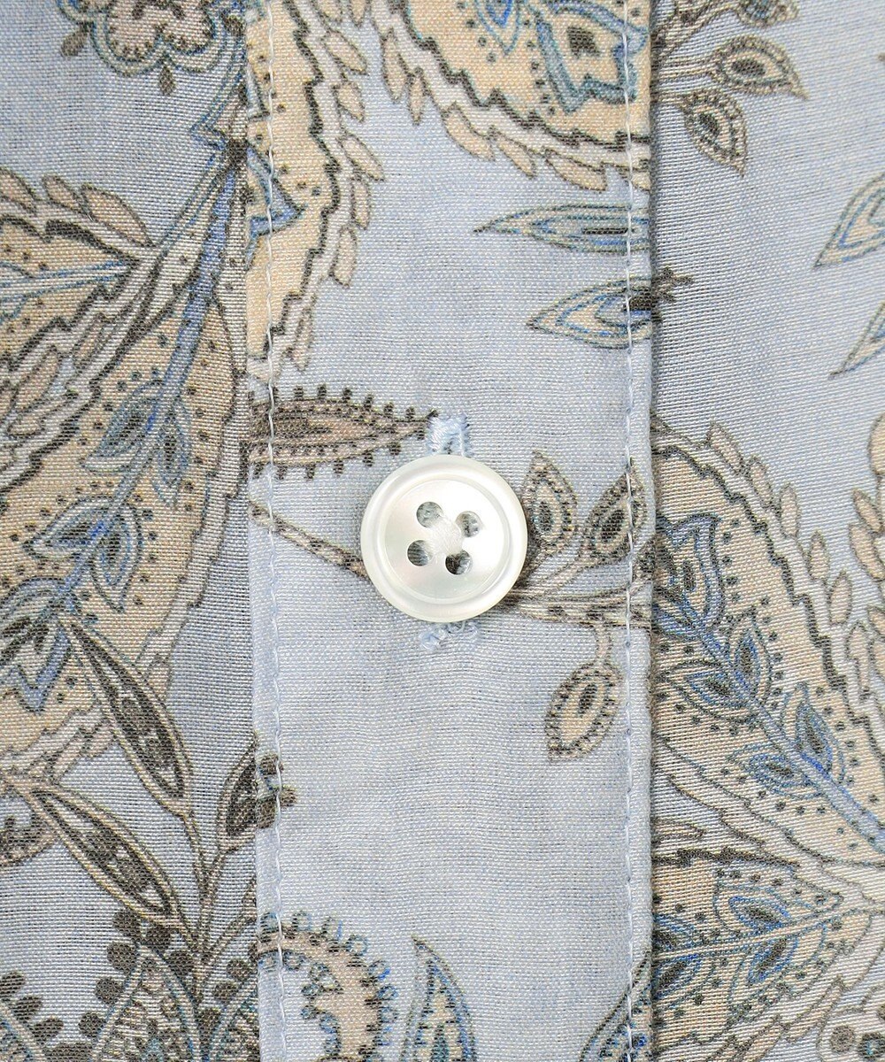 23区 【先行予約】Ericaキャラコ  ペイズリープリント シャツワンピース 