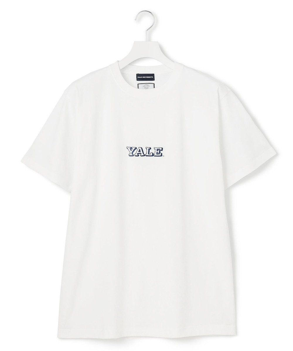 J.PRESS YORK STREET 【UNISEX】YALEセンターロゴ Tシャツ ホワイト系