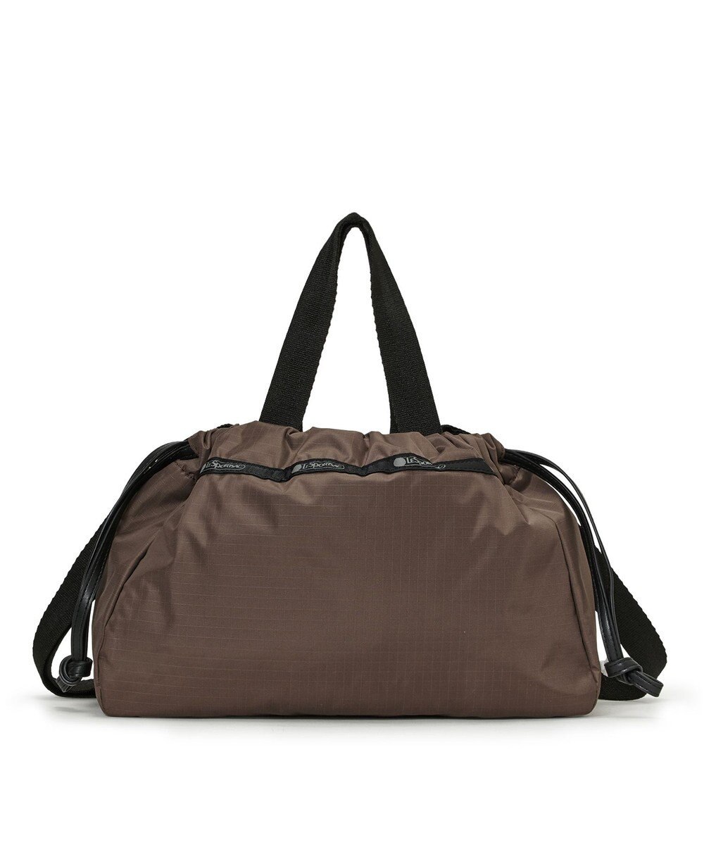 LeSportsac E/W CITY DRAWSTRING BAG /アップタウンダークチョコ/ブラック 
